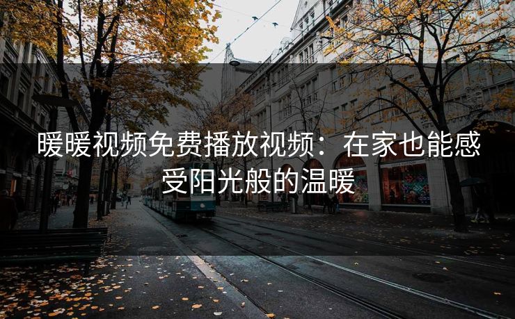 暖暖视频免费播放视频：在家也能感受阳光般的温暖